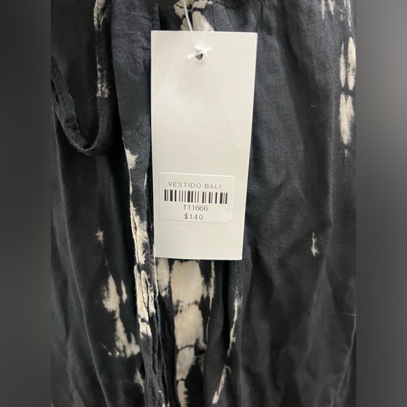 Alma Euroasia Wrap Tie Die Dress with Ruffle High Low skirt NWT One size - Picture 8 of 11